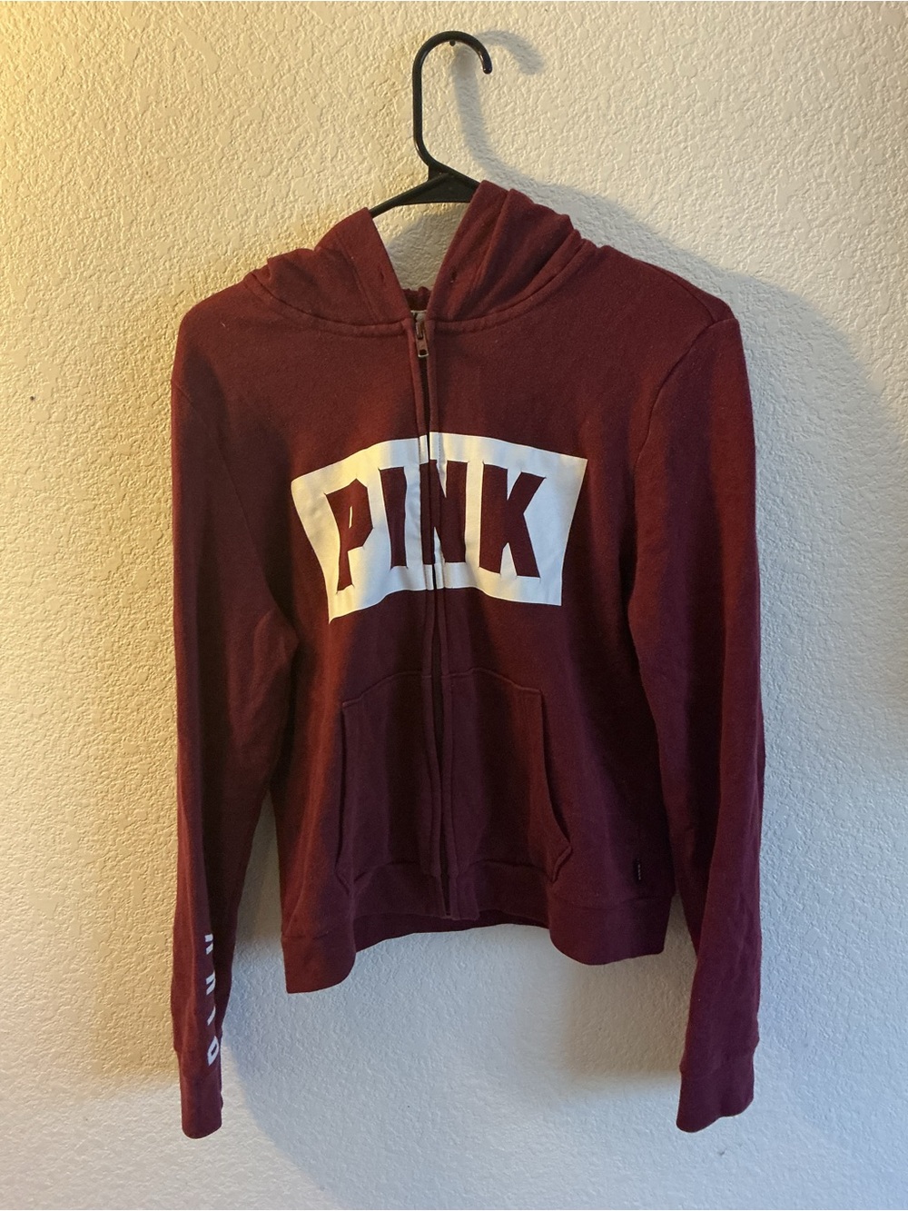 Victoria's Secret PINK Maroon Zip Hoodie